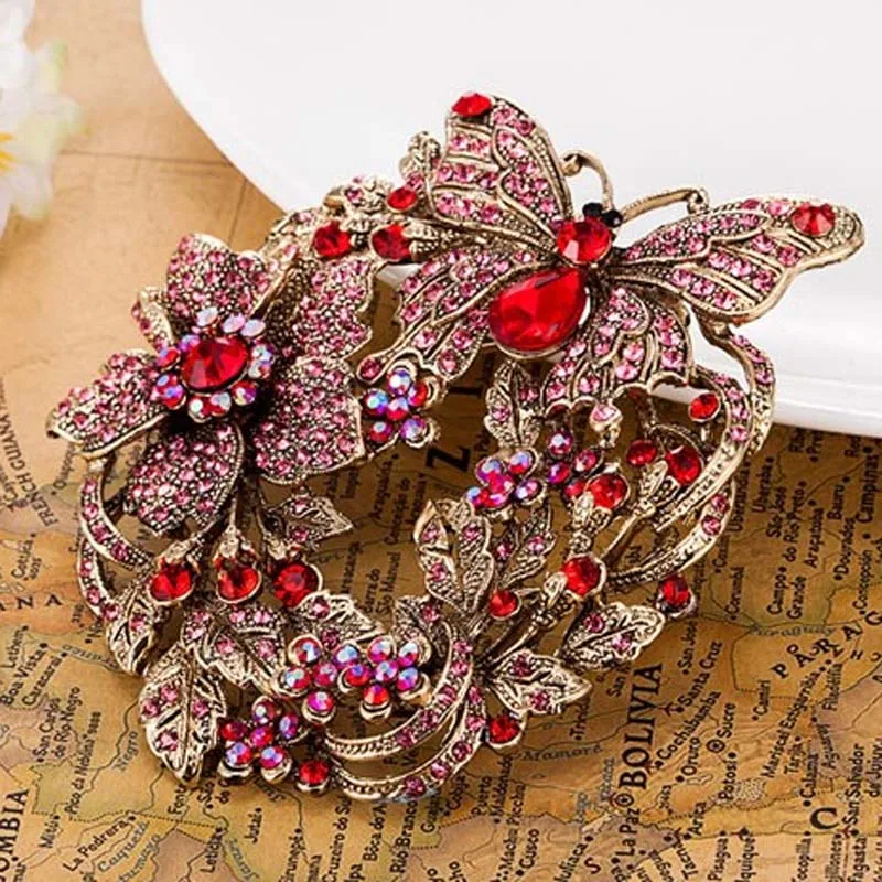 Zlx Big Size Butterfly Brooches For Women Wedding Accessory