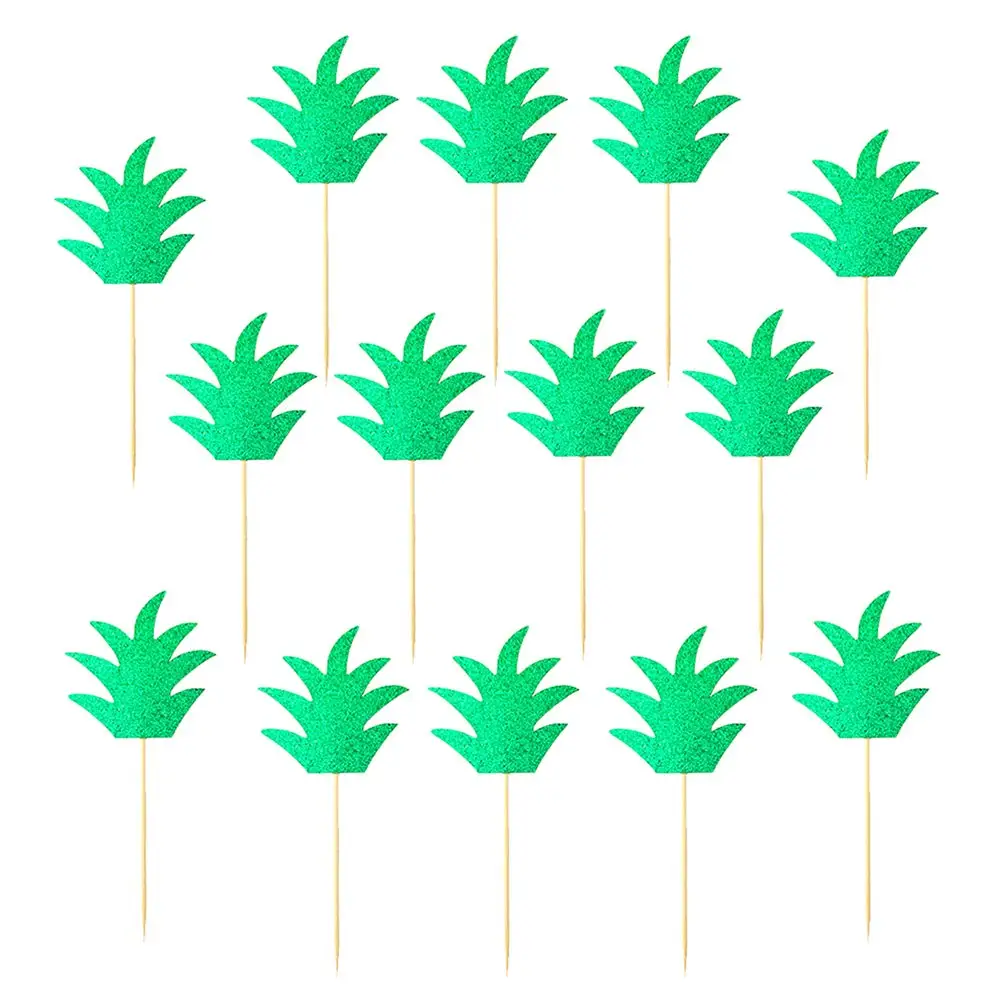 

METABLE 24 Pack Pineapple Cupcake Toppers Donut Decor for Summer and Halloween Party