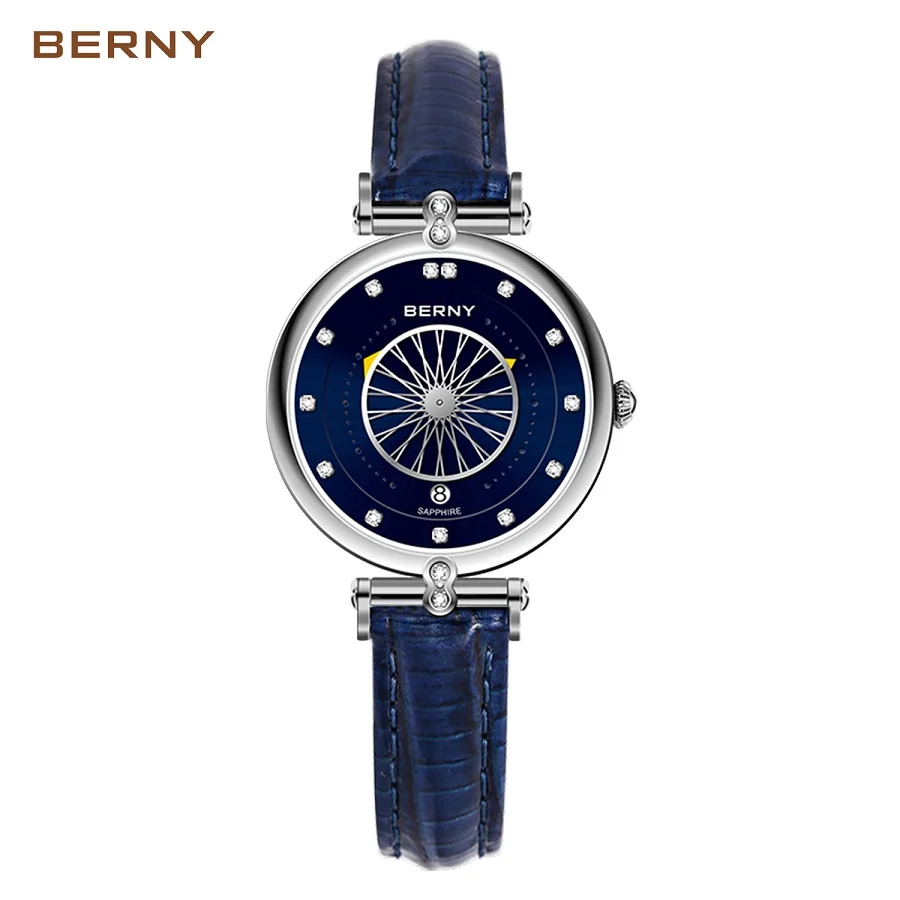 Berny Топ бренд класса люкс Relogio Saat Montre Horloge Feminino Bayan Femme кварцевые модные женские часы для дам - Цвет: 2907L-C