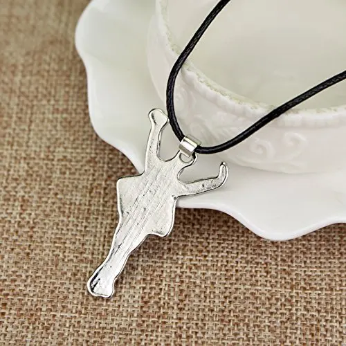 Michael Jackson Pendant, Chain, Stainless Metal Necklace, Waterproof Leather String Jewellery Kids Men Women 8d255f28538fbae46aeae7: Black Gun Plated