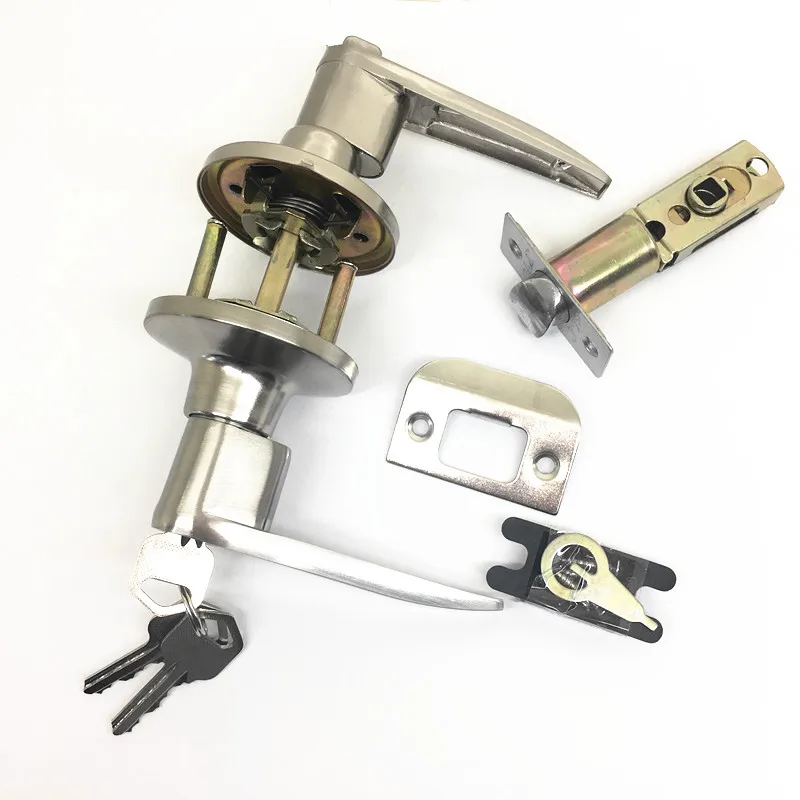 HOT Zinc Alloy Full Set Privacy Door Security Entry Lever Mortise Key Handle Locks for Living