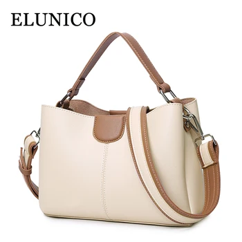 

ELUNICO Designer Bags Famous Brand Women Bags 2020 Winter Casual Shopping Soft Leather Tote Bag Ladies Messenger Shoulder Bags