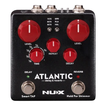

Nux Atlantic Multi Delay And Reverb Effect Pedal With Inside Routing And Secondary Reverb Effects