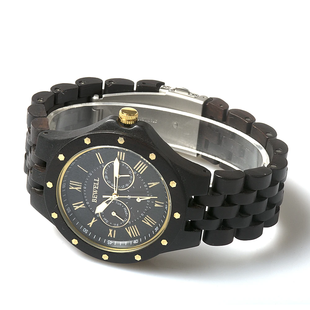 BEWELL WOODEN WATCH