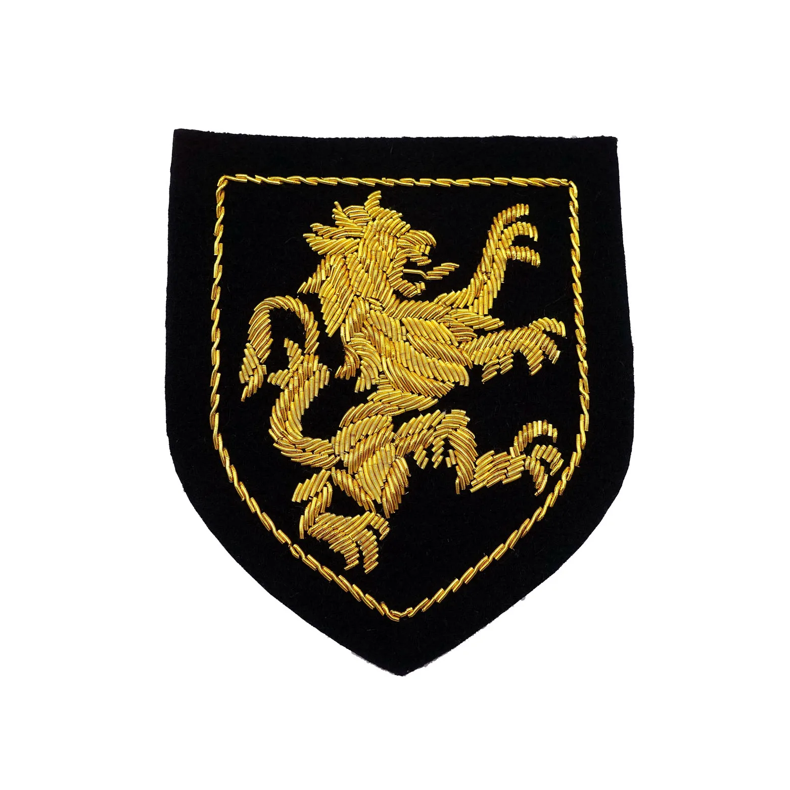 Handmade bullion wire embroidery/Goldwork badge Golden lion design~~~~ | Дом и сад
