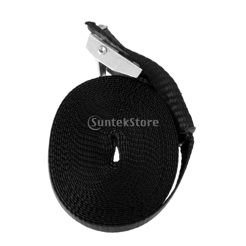 1 inch Wide 5 Meters / 3 Meters Kayak Canoe SUP Tie Down Strap Pack Lashing Belt Metal Buckle Fabric Protector