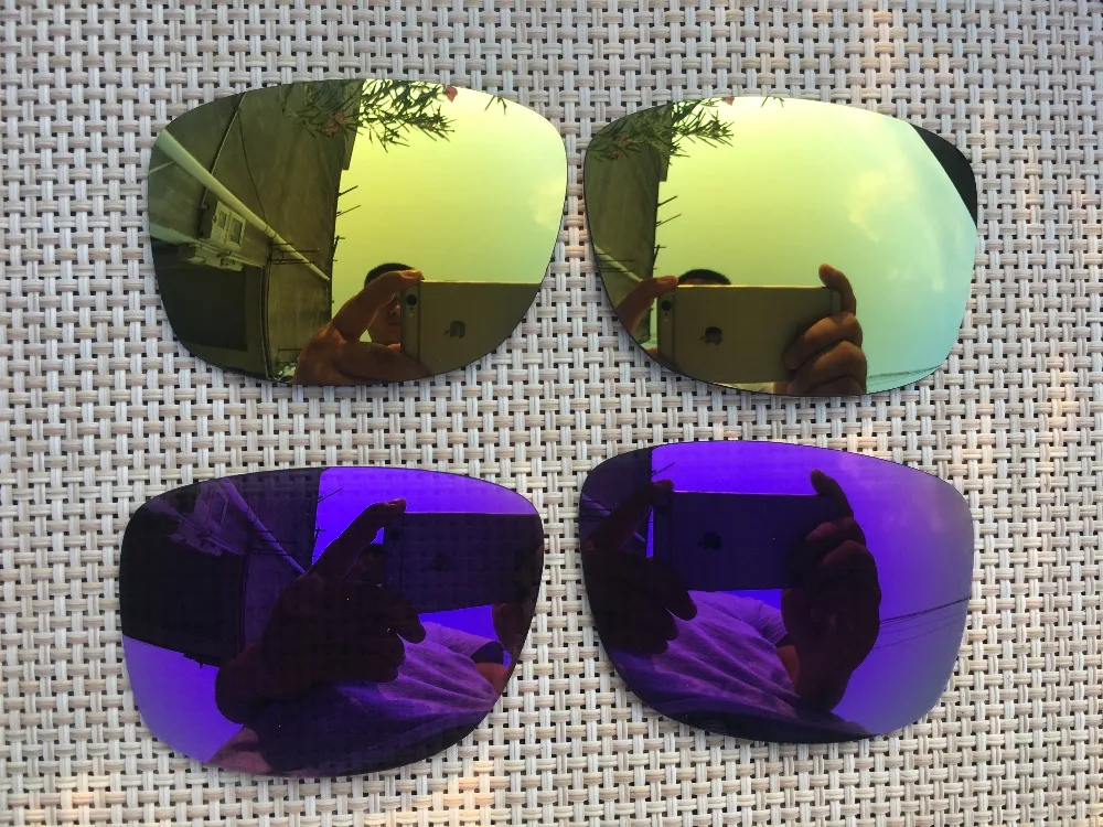 2Pairs purple & 24k gold Polarized Replacement Lenses for Jupiter Carbon SunglassesEyewear