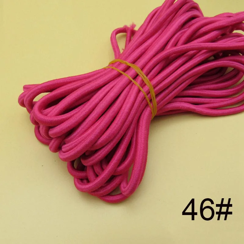 20 м 5 мм экологически чистый круглый эластичный шнур мягкие эластичные ленты Веревка для детской одежды пояс для брюк DIY аксессуары для одежды - Цвет: 46