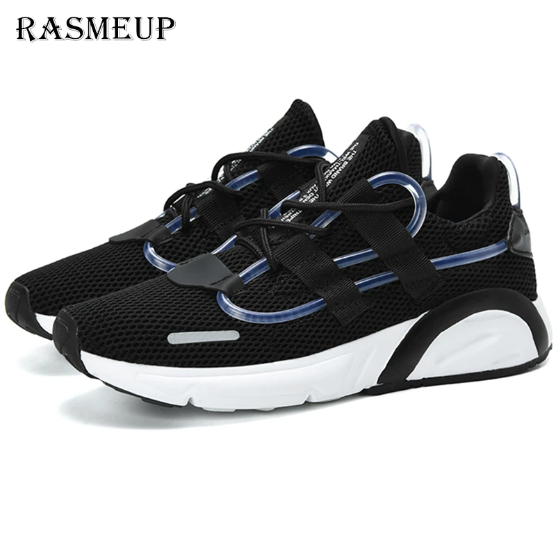 

RASMEUP Plus Size 44 Women Men Lightweight Flat Sneakers Breathable 2019 Summer Women's Trainers Soft Couple Walking Shoes