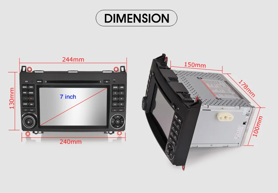Perfect Erisin ES8882B 7" Android 8.0 Octa core 4G RAM Car DVD for Mercedes A/B Class W169 Sprinter Vito Viano 19