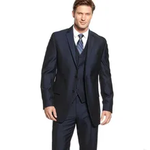 Жених(JacketPants VestTie) высокое качество две кнопки Terno Masculino заказ мужской костюм из 3 предметов Формальные модные Нотч Slim Fit