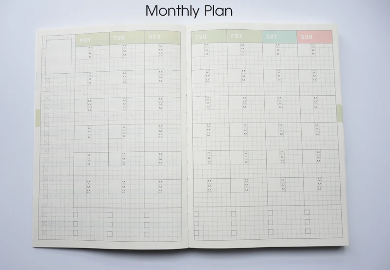 MaoTu Еженедельный планировщик Bullet Journal notebook недатированный ежедневник ежемесячный ежедневник Цветные печати A5 A6