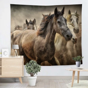 

3D Digital Horse Printed Mandala Tapestry Decorative Blanket Tapestry Wall Beach Towel Cloth Wall Hanging Art Decor Picnic Mats
