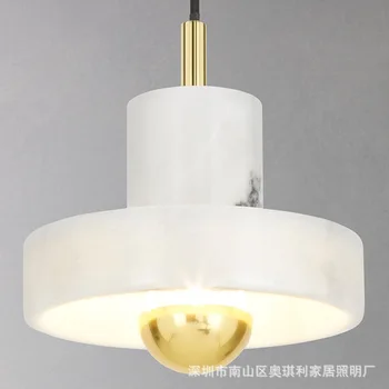 

Modern led Marble pendant lights Creative personality round shape hotel Foyer dining room decoration art LED pendant lamps