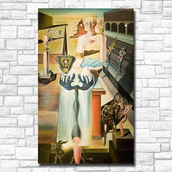 Wxkoil Wall Picture The Invisible Man by Salvador Dali Home Decor On Canvas Modern Wall Art Canvas Print Poster Canvas Painting 2