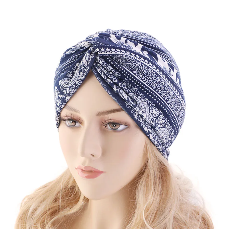 

Bohemian Style Cotton Twist Turban Headwrap Chemo Cap Women Hijab