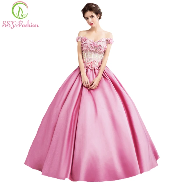 Pink Satin Dress