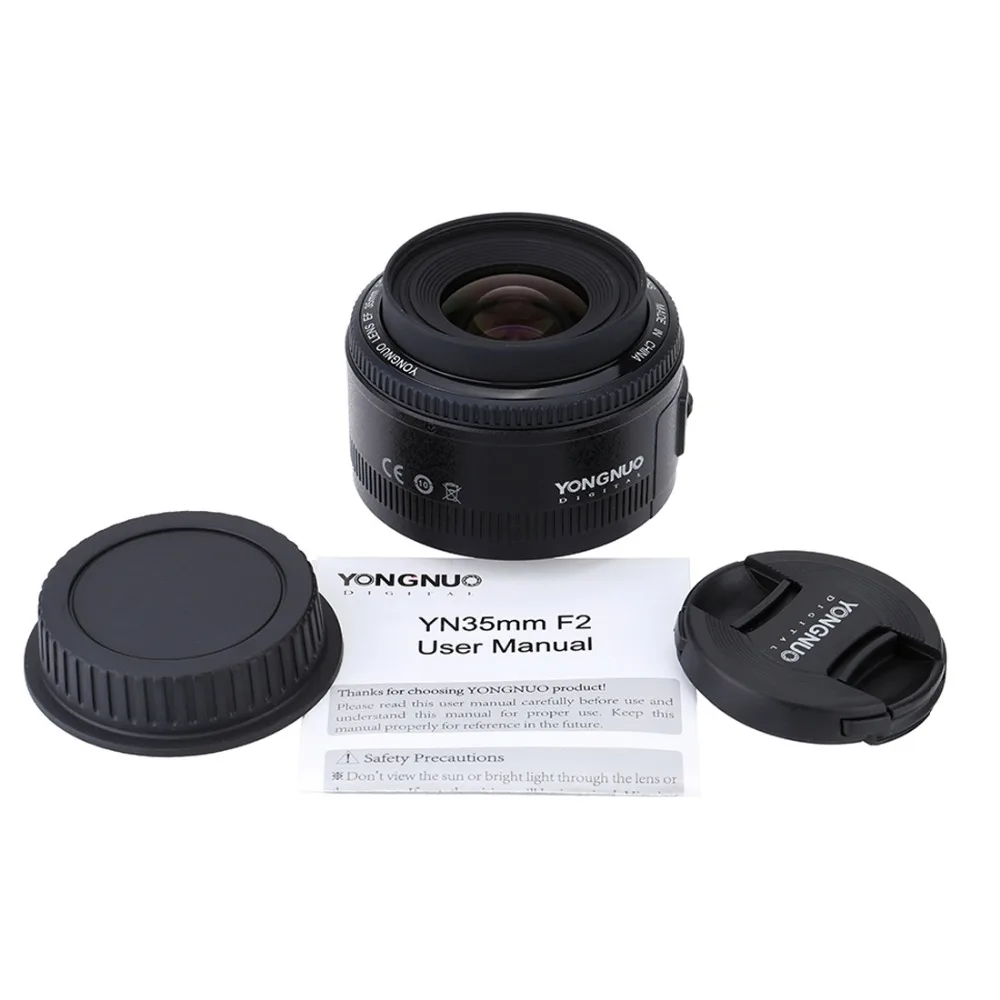 PULUZ YONGNUO YN35MM F2C 1:2 AF/MF широкоугольный фиксированный/Прайм Автофокус Объектив для Canon EOS EF объектив