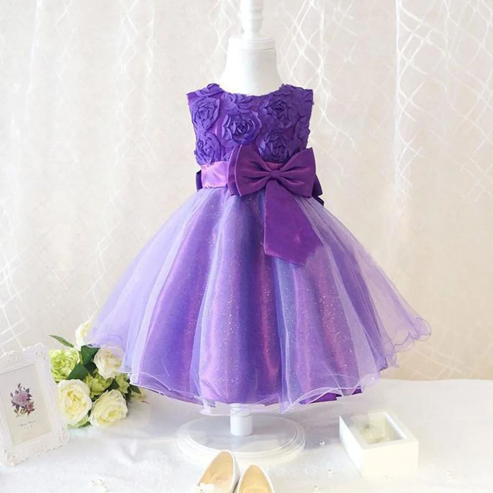 

Flower Girl Princess Bow Dress Toddler Wedding Party Pageant Tulle Dresses Making Your Kids Lovely