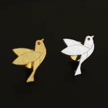 Acecare Настоящее серебро 925 проба дизайнерские ювелирные изделия ручной работы креативный голубь мира женские брошки брошь значок