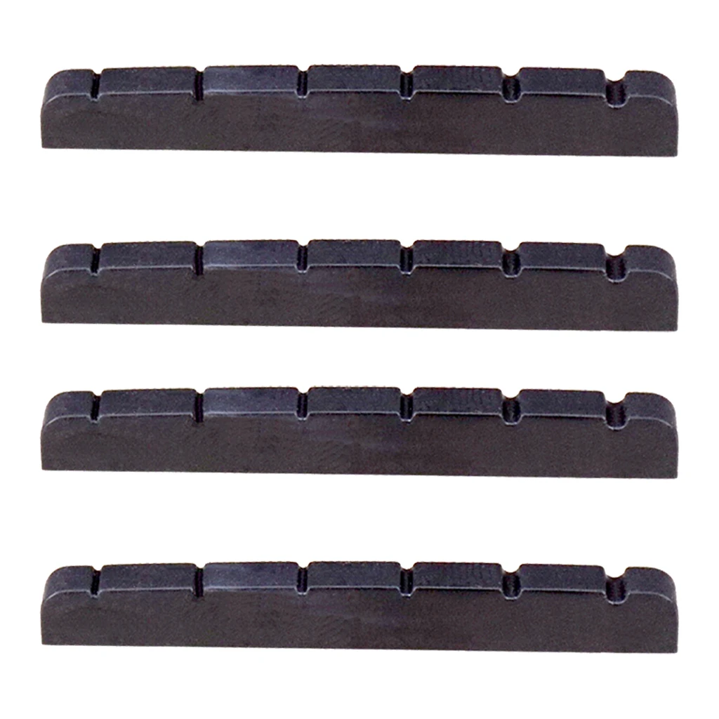 4 Pieces 6 String Electric Guitar Nut Slotted for Stratocaster Strat Telecaster Tele Guitar Replacement 