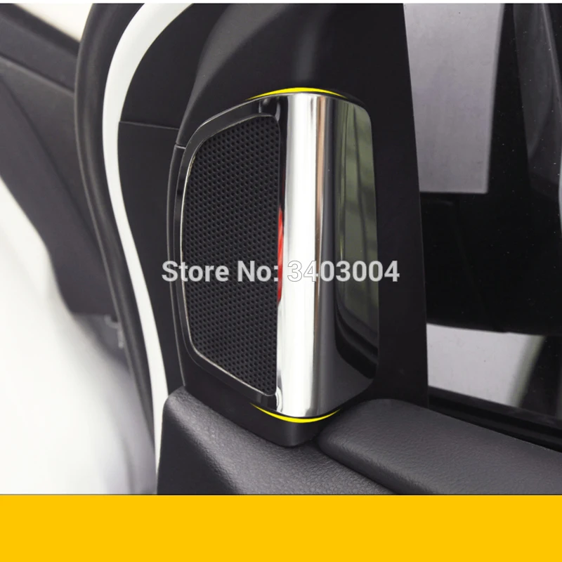 

For Ford Focus 3 2012-2017 YearsStainless Steel Interior Audio Speaker Armrest Decorative sequins cover sticker car accessories