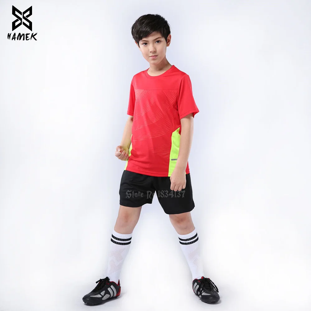 

Kids Soccer Jerseys 2019 High Quality Football Jerseys Team Training Uniform Sets Boys Sportswear Customized sports suits New