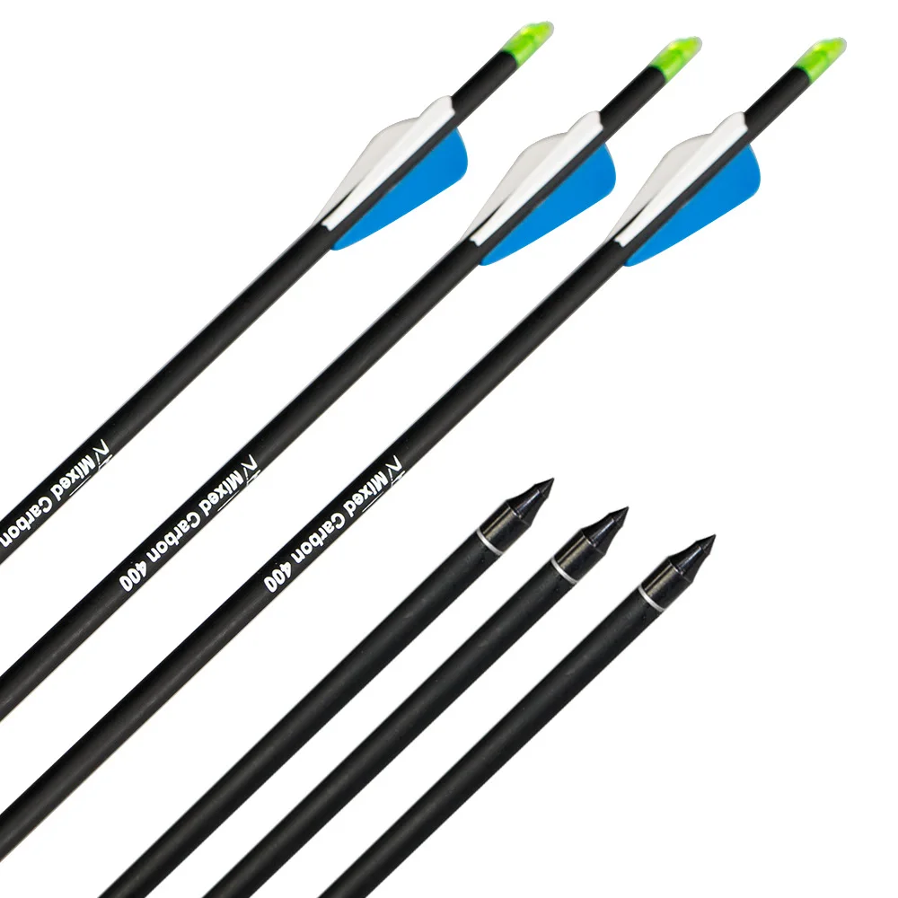 free ship 81cm length mixed carbon arrow outdoor removable shaft bow
