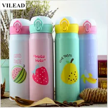 VILEAD 350 ml Frascos Lindos Niño Climatizada Termo Termos Termos Inoxidable Taza de Café Con Aislamiento Termo de Viaje Botella de Agua