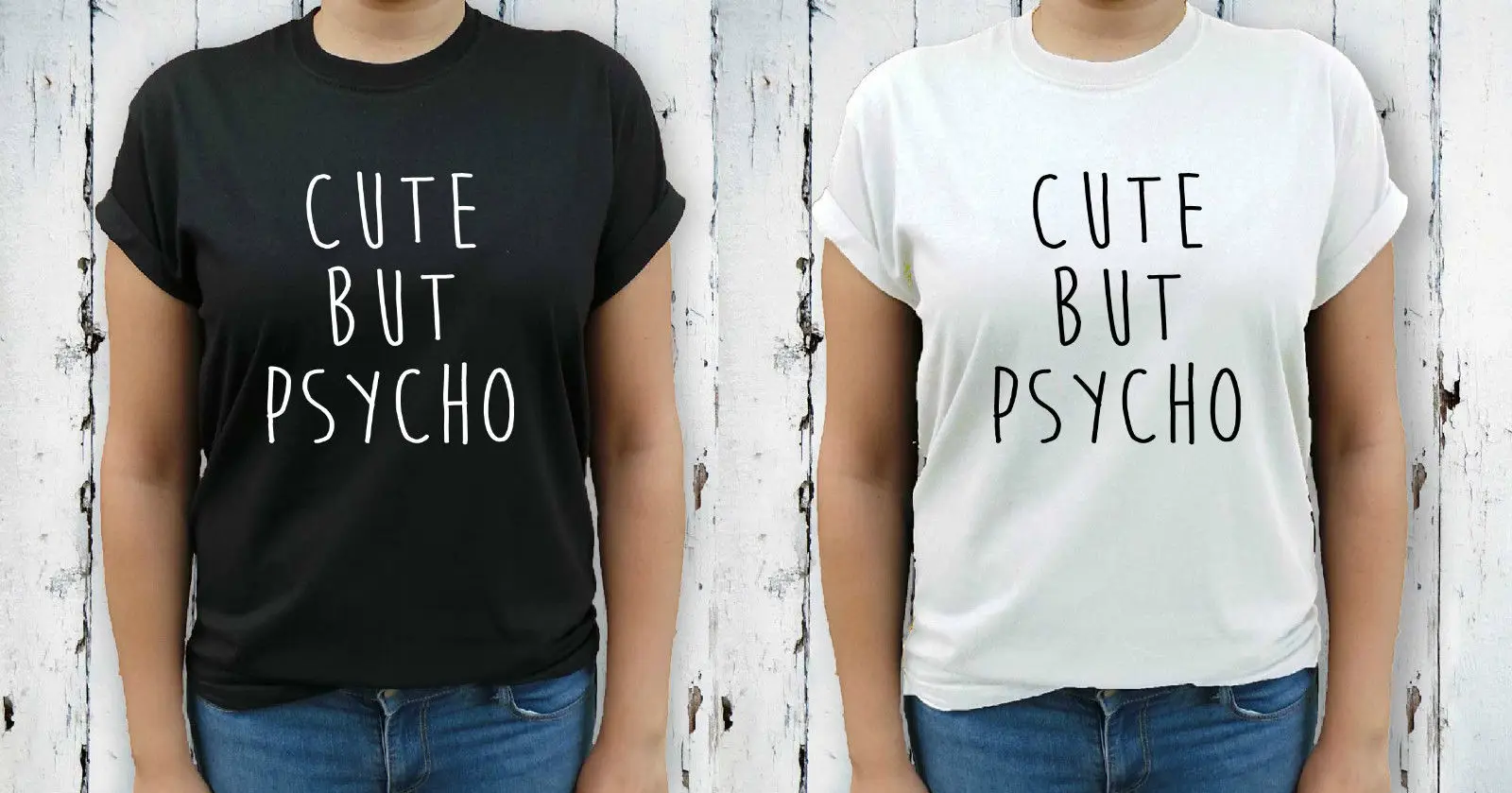 Милая но Psycho женская футболка для девочек-подростков модные футболки размеры 8 10