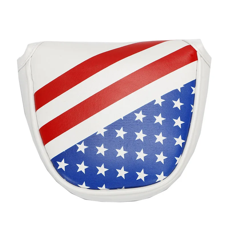 Golf Putter Cap Mallet Head Cover with Magnetic Closure High Quality Pu Leather Semi-circular Golf Protective Putter Caps Golf Putter Cap Mallet Head Cover with Magnetic Closure High Quality Pu Leather Semi-circular Golf Protective Putter Caps