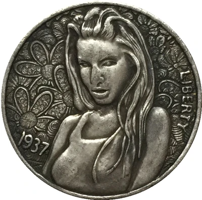 

Hobo Nickel 1937-D 3-LEGGED BUFFALO NICKEL COIN COPY Type 74