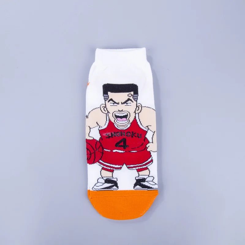 Мужские носки с рисунками из мультфильма Slam Dunk хлопковые по щиколотку новинка