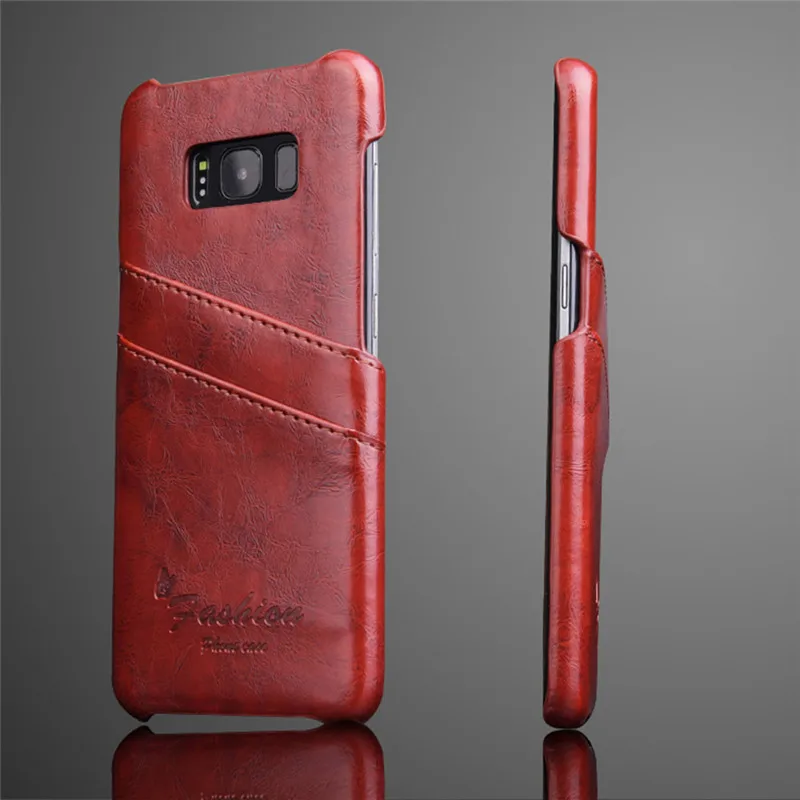

Wallet Genuine leather Mobile Phone Case For Samsung S8 PLUS For Huawei Mate 9 Pro PU Oil Wax Back Cover With Credit Card Holder