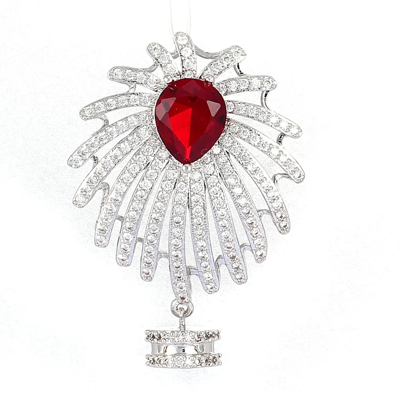 

Luxury Jewelry Findings Accessories Luxury CZ Crystal Big Pendants For DIY Long Pearls Necklace Jewelry Making Findings Part