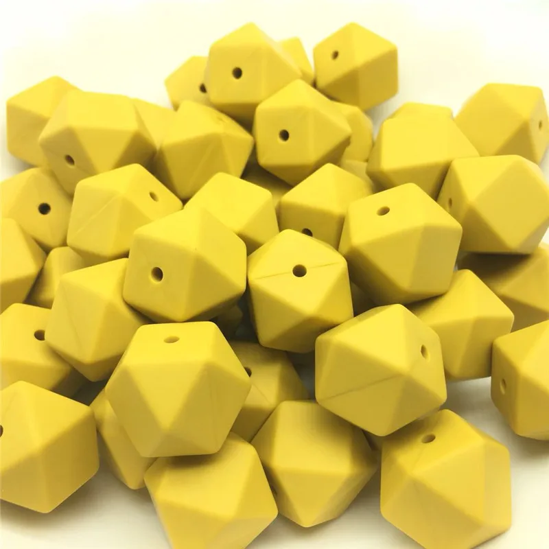 10 шт горчично-желтые свободные силиконовые шарики 9-19 мм для прорезывания зубов, ожерелья, Детские Бусы для жевания зубов, свободные бусины BPA