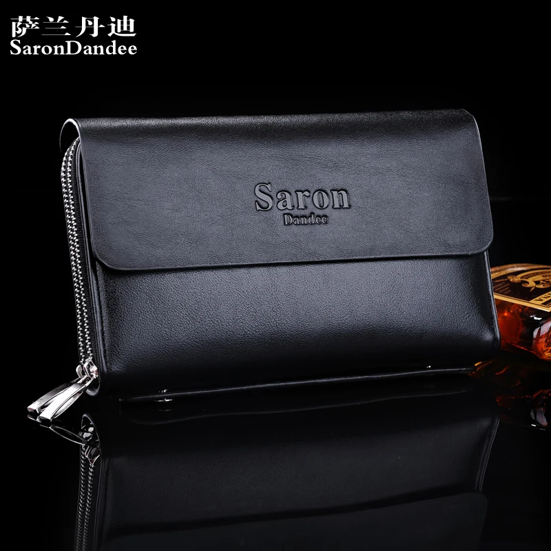 Latest Style Genuine Leather Men Hand Bag Wallet Purse Handbags Men large capacity clutch bag on ...