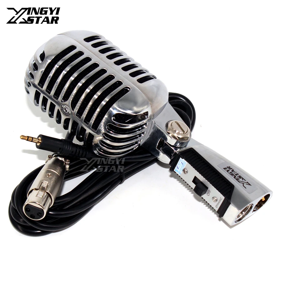 3,5 мм проводной микрофон Винтаж Динамический микрофон для компьютера видео запись ПК караоке этап певица Sing 55SH II переключатель