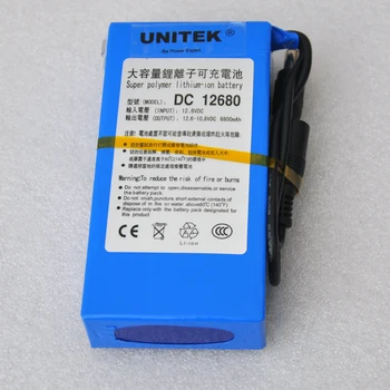 

New lithium ion polymer DC 12v battery 6800mah rechargeable cell + 1pcs charger for CCTV camera system UPS Backup power supply