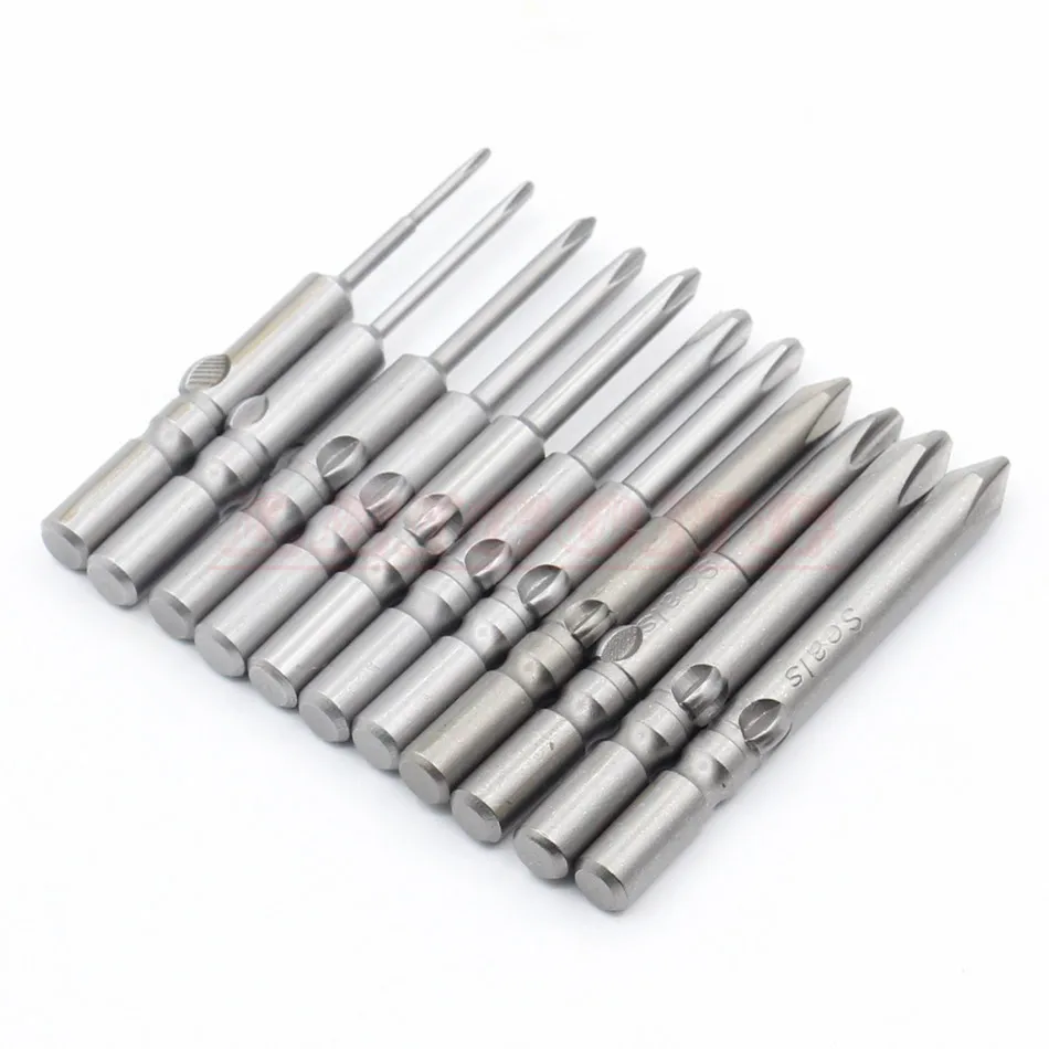 

11pcs 802 Round Shank Magnetic Phillips Cross Screwdriver Bits Electric Screwdriver Head 60mm