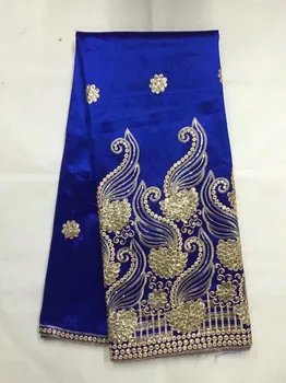 

Hot Sale! Design African George Lace Fabric Indian George Wrappers High Quality Embroider With Sequins African Silk Fabrics