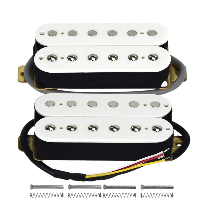 

High Output Alnico V Guitar Pickup Double Coil Humbucker Pickups Neck and Bridge Set White