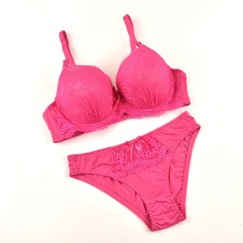 

Ladychili Women Intimates Big Size 85-100 BC Cup Seamless Bra Set Lace Sexy Bra Brief Sets Womens Bras And Underwear Sets N263X