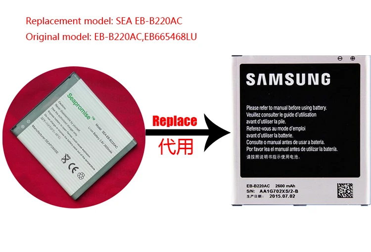 

freeshipping retail battery EB-B220AC for SAMSUNG galaxy grand 2 G710 SM-G710,G7102,G7106,G7108V,G710L,G710S,SM-G7106,SM-G7102