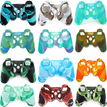 

10pcs Camouflage Camo Silicone Guards Skin Cover Case Protective Shell surface Controller Protection For Sony Playstation 3 PS3