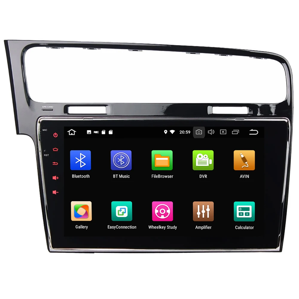 Top 10.1" IPS Octa Core 4G Android 8.1 4GB RAM 64GB ROM RDS Car DVD Player Radio GPS Glonass For Volkswagen VW Golf 7 MK7 2013-2017 1