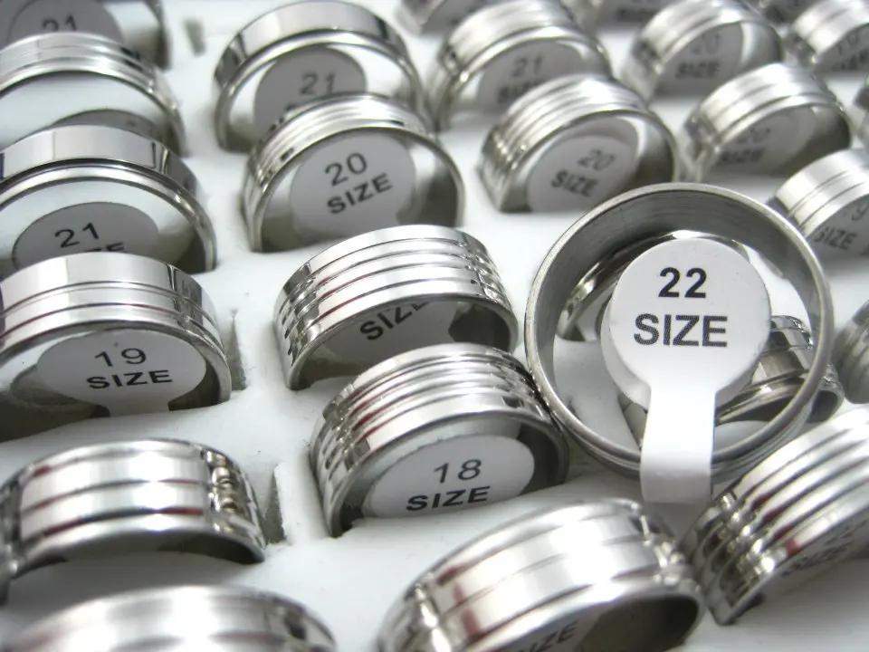 wholesale bulk lots 30pcs mixed styles simple silver stainless steel