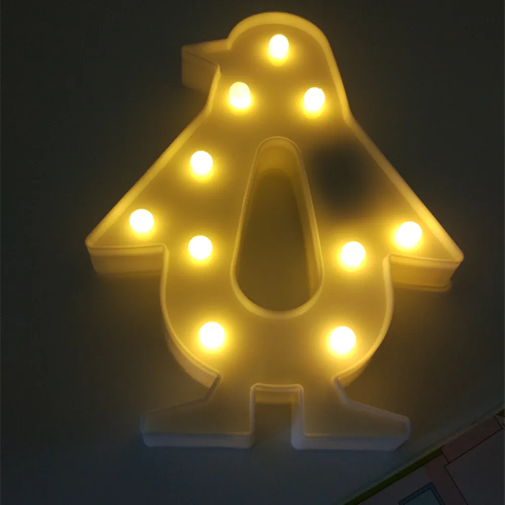

YIYANG White Romantic Indoor Decorative Nights Lamps 3D Penguin LED Night Light Home Christmas Decoration Animal Lights