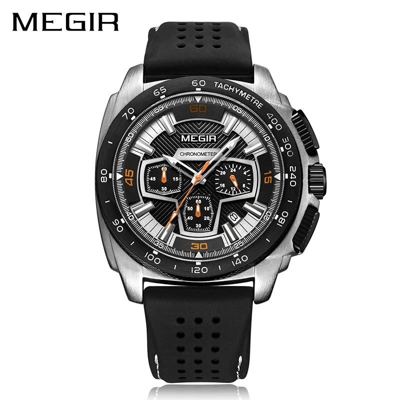 Kaufen MEGIR Marke Sport Uhr Männer Relogio Masculino Mode Silikon Quarz Handgelenk Uhren Uhr Männer Military Armee Armbanduhr 2056 xfcs