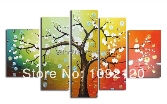 

Large Oil Painting On Wall Frameless Decorative Picture 5 Piece Canvas Art Decor Home Decoration For Living Room